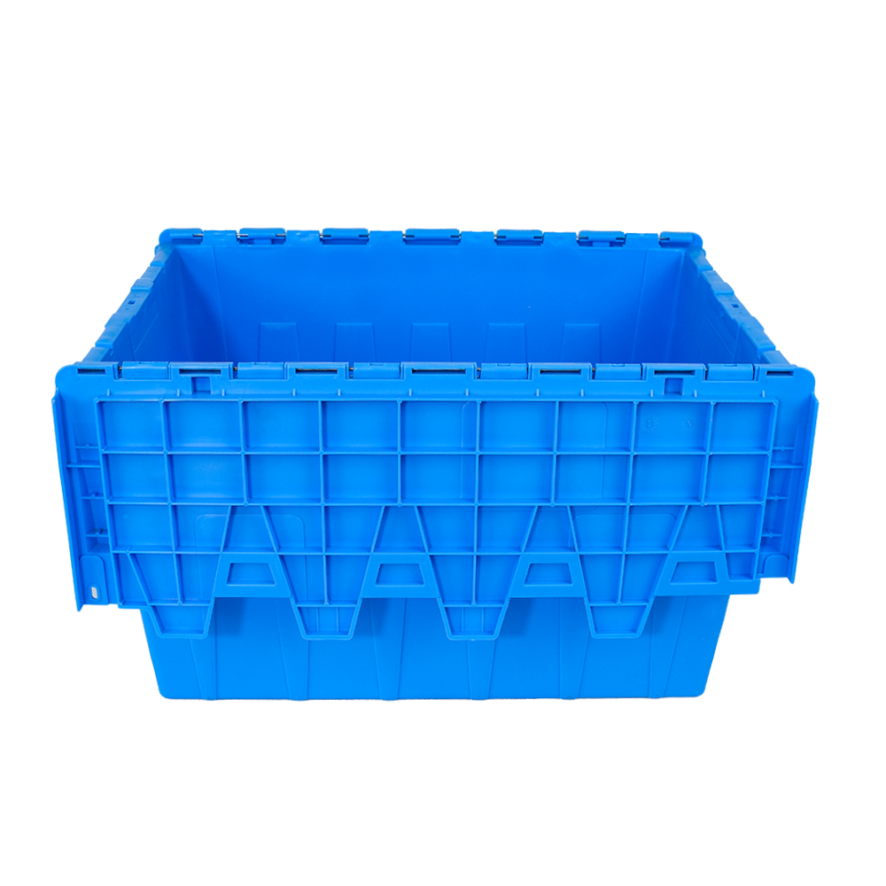 Rectangle Solid Wall Large Box Transport Attached Lid Crate for Secure Transportation