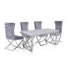 Buy cheap White Smooth 78''X39''X30'' Luxury Marble Dining Table 4 6 Seater For Kitchen from wholesalers