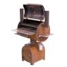 Buy cheap Outdoor Corten Steel BBQ Fire Grill Charcoal Smoker With Circle Plancha Grill Plate from wholesalers