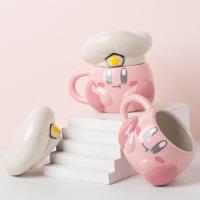 Buy cheap Kawaii Pink Cartoon Ceramic Coffee Cup With Lid Chef Star Mugs Anime Toy product