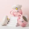 Buy cheap Kawaii Pink Cartoon Ceramic Coffee Cup With Lid Chef Star Mugs Anime Toy from wholesalers