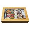 Buy cheap Recycled Durable Bamboo Wooden Tea Chest Boxes With Lid / Varnished Surface from wholesalers
