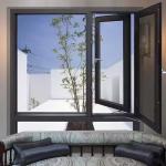 Fireproof Aluminium Frame Casement Window Horizontal Opening American Standard