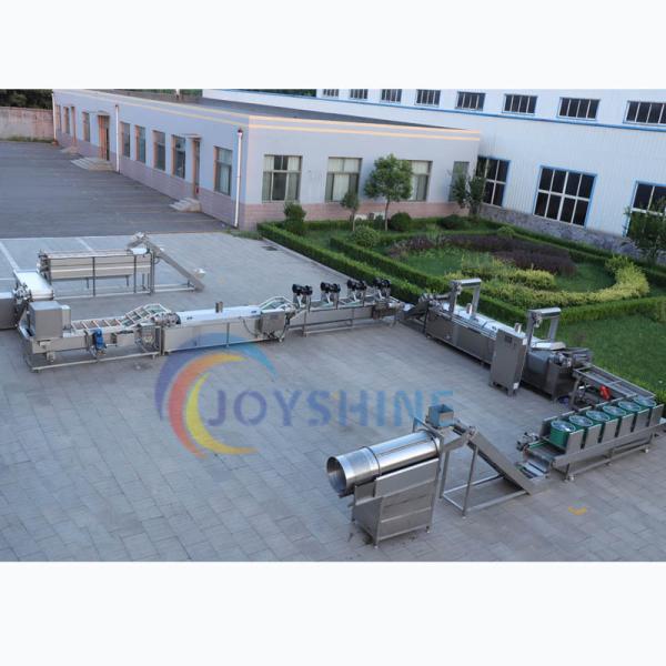 128 Customized Full Automatic Frozen French Fries Production Line Potato Fries