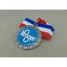 Buy cheap Copper Stamped Soft Enamel Ribbon Medals , Antique Silver Custom Medals For Awards from wholesalers