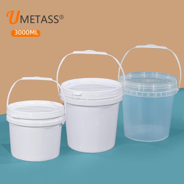 Buy cheap Round Shape 3L Food Grade PP Plastic Pails Customized Personalized Logo With Printed from wholesalers