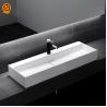Buy cheap Antipollution Solid Surface Wash Basin Rectangular Wall Hung Basin from wholesalers