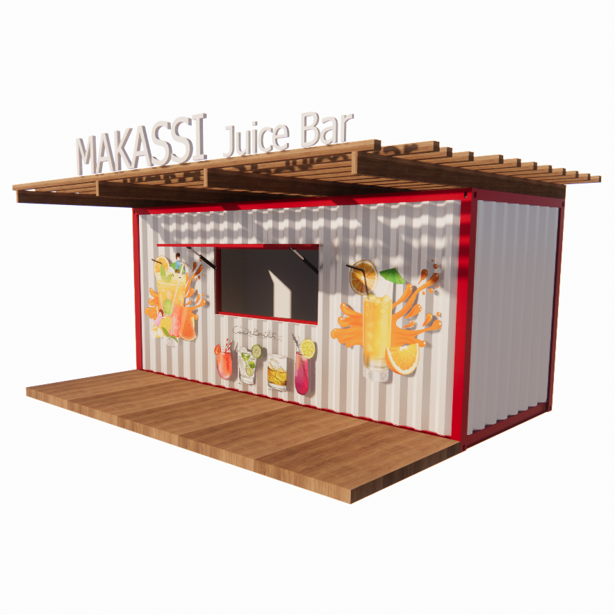Modern Design Container Houses 20ft Container Prefabricated Shops Stores in Shipping Container