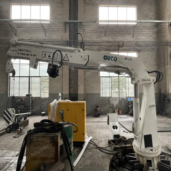 Buy cheap 360° Rotation Marine Cranes Telescopic Knuckle Boom Crane 0.6T8M from wholesalers
