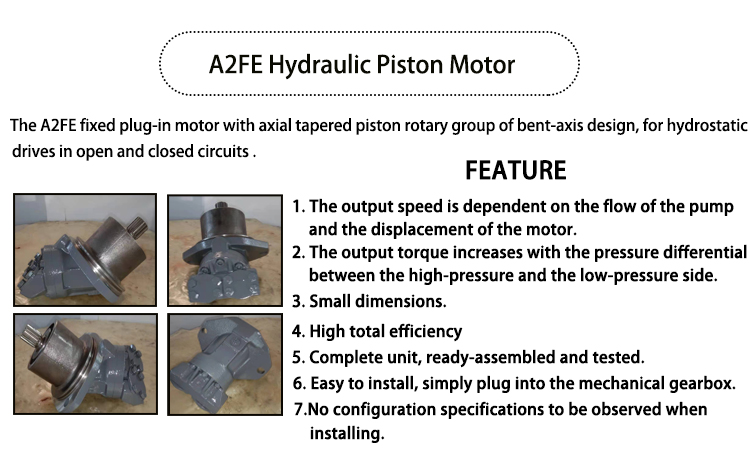 Rexroth Hydraulic Motor A2f A2FM 250 A2FO A2FE Axial Piston motor Hydraulic Pump High Speed Motor A2FM10 A2FM12 A2FM16 A