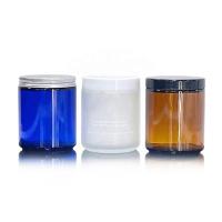 Buy cheap 500ml Frosted Cobalt Blue Glass Cosmetic Jars Candle Glass Container 500g product