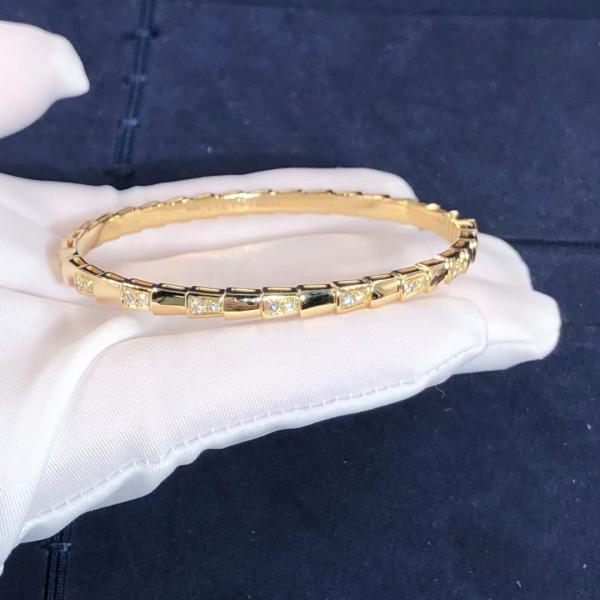 Buy cheap Elegant i 18k Gold Serpenti Viper Bracelet Natural Diamonds Real Gold Real Diamonds from wholesalers