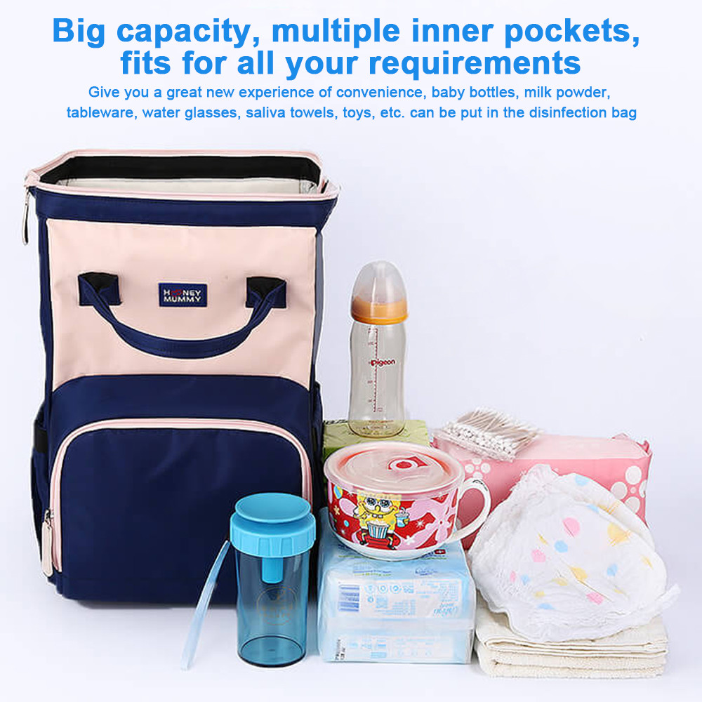 Waterproof Travel LED UV Baby Disinfection Diaper Bag