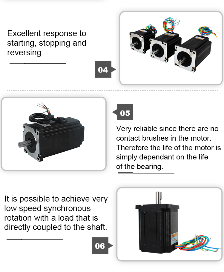 5A Current/Phase High Speed 450B Stepper Motor with Brake for CNC Machine and Phase