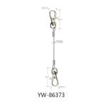 Ceiling Steel Wire Rope Sling With Double 32.5*76mm Die Cast Hook Ends YW86371