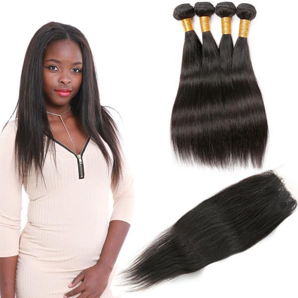 Buy cheap Unprocessed Indian Human Hair Bundles / Straight Indian Remy Hair Weave from wholesalers