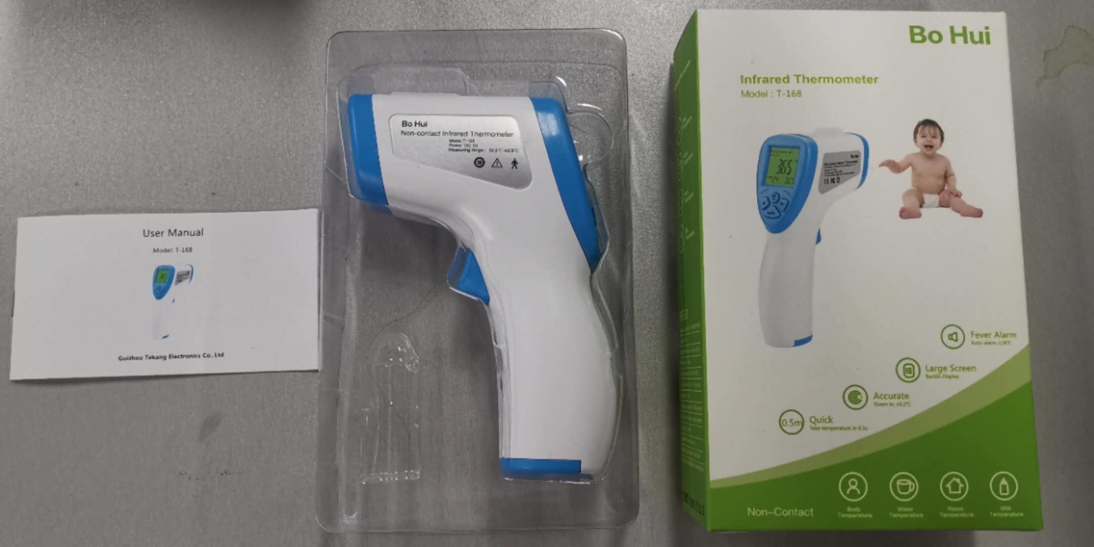 Non Contact Forehead Infrared Thermometer , Medical Electronic Thermometer