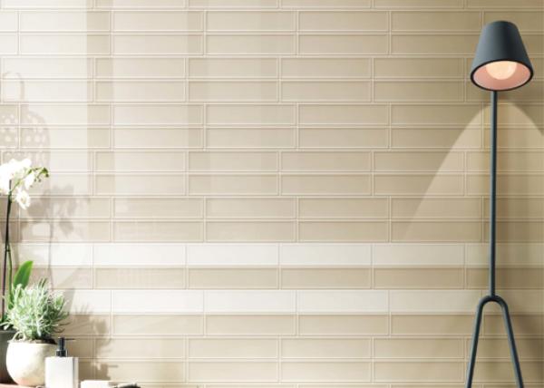 Buy cheap AAA Famliy Porcelain Wall Tiles 75x300mm White And Beige Color from wholesalers