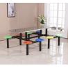 Buy cheap Custom made steel office furniture dining table with plastic chair in school canteen from wholesalers
