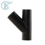 Buttfusion Connection HDPE Drainage Fittings Siphon Y Tee 45 Degree Tee PN6
