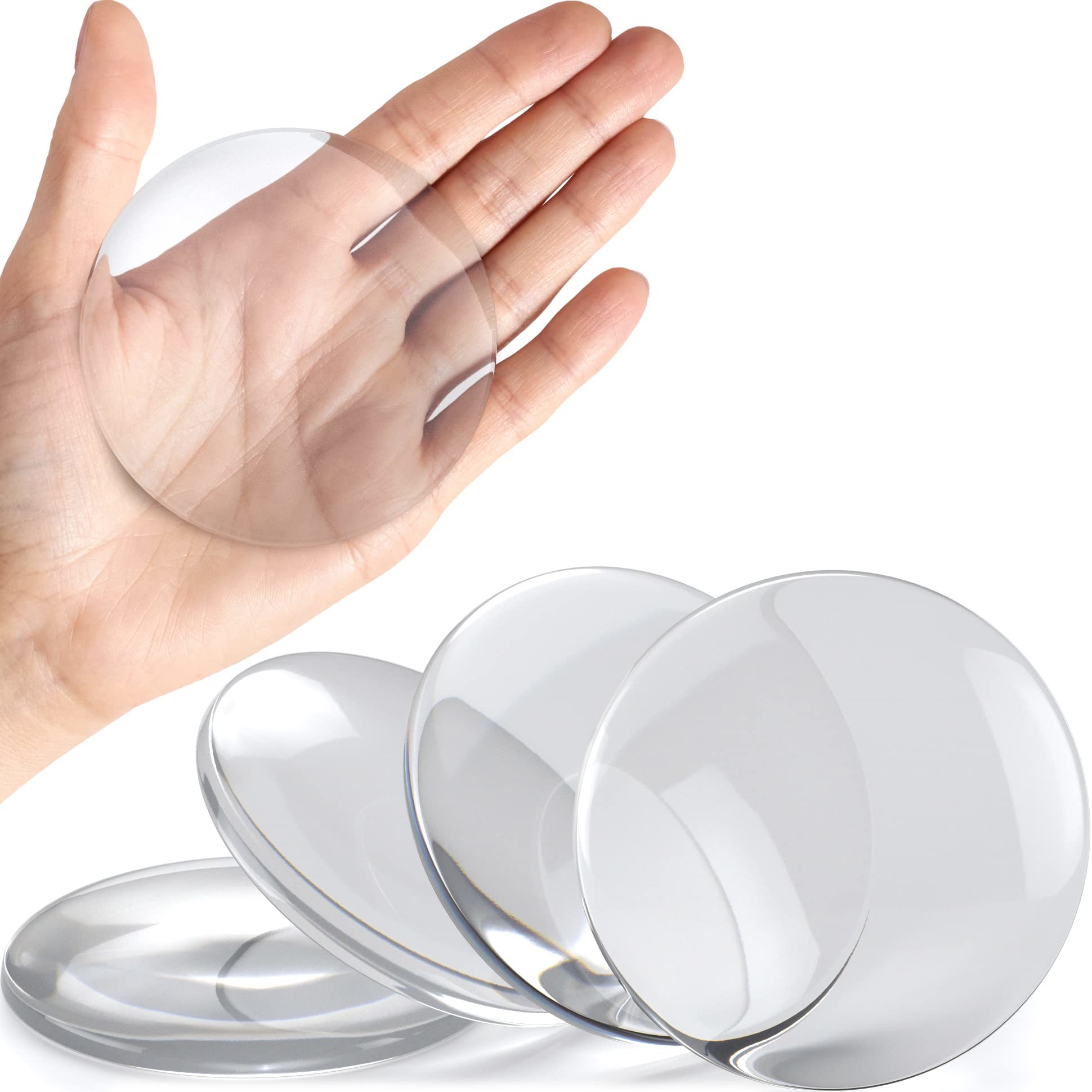 Wall Door Handle Stopper Door Knob Wall Shield Transparent Round Silicone Guard Door Stopper Wall Protector