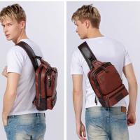 Buy cheap Men's PU Leather Backpack For iPad Outdoor Single Shoulder Rucksack product