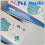 Buy cheap CE FDA 3 Ply Surgical Face Mask Disposable Mouth Mask Adjustable Nose Bridge from wholesalers