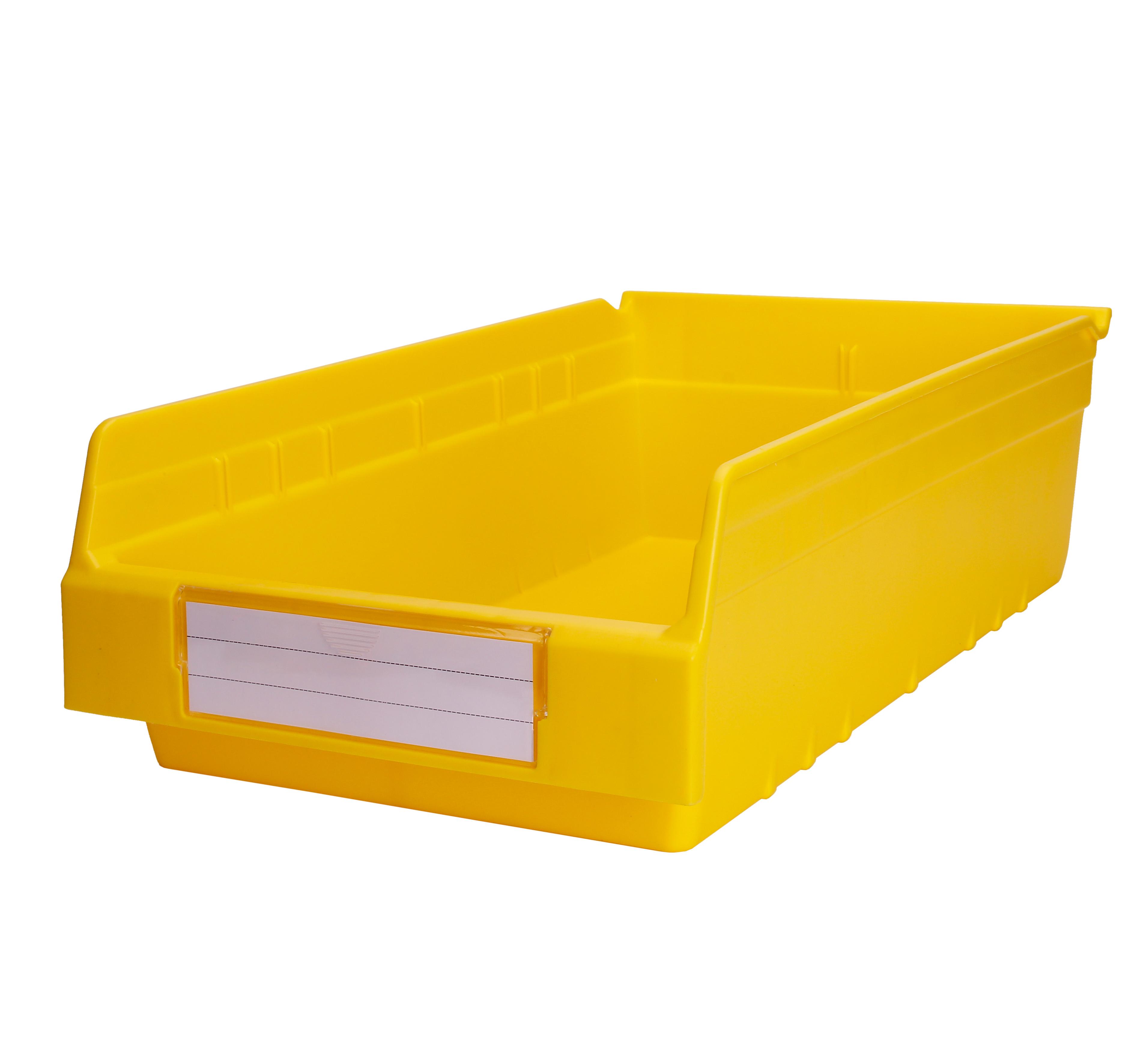 Plastic Shelf Bin Internal Size 480x277x88mm Customized Logo Stackable Bins for Workbench