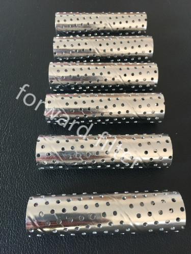 Quality 304 316 Perforated Filter Tube , Coating Oil Filtration Perforated Metal Pipe for sale