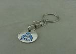 Promotional Trolley Coin Keychain , Die Struck Customized Enamel Token
