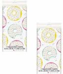 Premium Disposable Waterproof 108" x 54" Dinner Tablecloth Rainbow Design PE