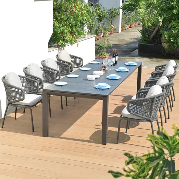 Outdoor Furniture Luxury PE Woven Wicker Chairs And Table Set For Garden Patio