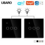 Buy cheap WIFI Dual Light Switch EU UK Standard 2 Gang Wifi Light Switch 240Vac from wholesalers
