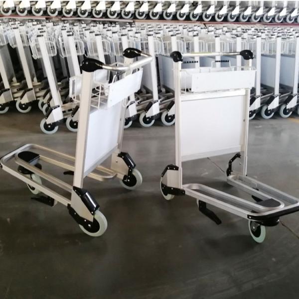 Buy cheap Metal Airport Baggage Trolley Hand Brake Airport Trolley Cart from wholesalers