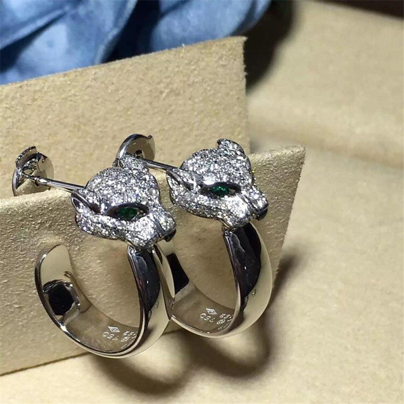 C leopard Diamond Earrings 18k gold white gold yellow gold rose gold bracelet Jewelry factory in Shenzhen, China