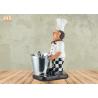 Buy cheap Polyresin Chef Bottle Holders Restaurant Italian Chef Tabletop Statue Wine Rack from wholesalers