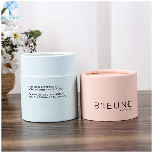Buy cheap Gold Foil Cardboard Cylinder Packaging 120gsm Kraft Paper Tea Cylinder Packaging from wholesalers