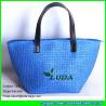 Buy cheap LUDA brand name handbags paper straw chevron beach bag with zipper from wholesalers