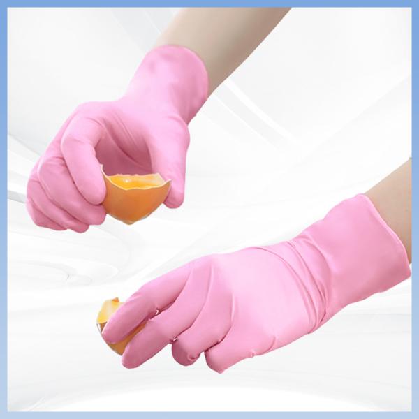 Buy cheap Chemical Resistant Pink Nitrile Disposable Gloves For Laboratory from wholesalers