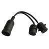 Buy cheap Deutsch 9 Pin J1939 Female to Dual J1939 Male Square Flange Split Y Cable from wholesalers