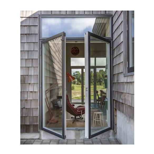 Buy cheap 70mm Width Aluminum Double Glass Casement Doors With Waterproof And Soundproof Design from wholesalers