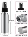 Aluminum Fine Mist Spray Bottles Reusable Metal Travel Perfume Bottle