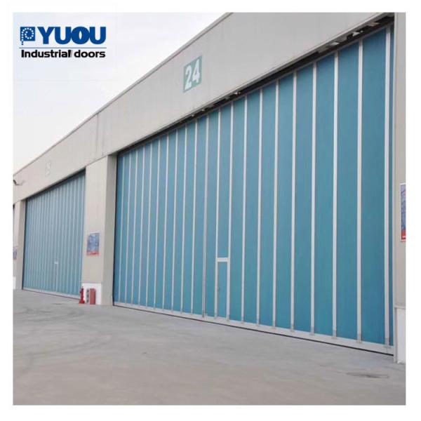 Buy cheap Sliding Bifold Aircraft Hangar Doors Steel Automatic 22m height 100m width 380V from wholesalers