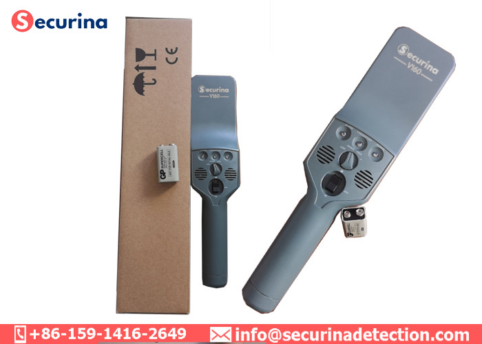 Two Areas Speakers Security Metal Detector Wand Low Battery With LED Indicators