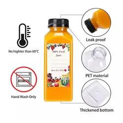 Square Beverage Plastic Bottles Stock Hot Sale 100ml 250ml 350ml 500ml Plastic