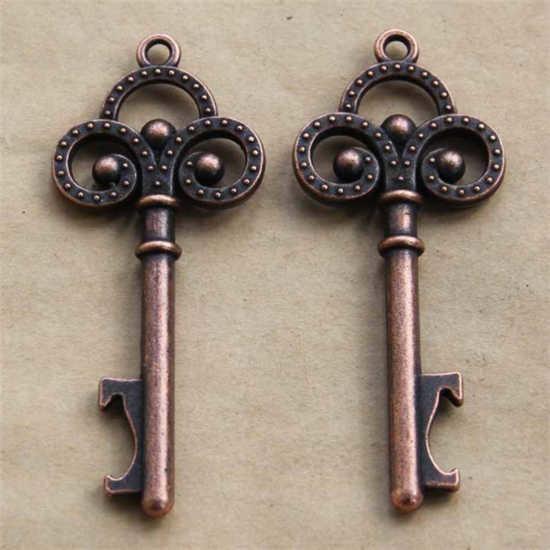 Quality Die Casting Innovative Wedding Favor Antique Key Shape Beer Bottle Opener key Ring, Cheap Promotion Gift for sale