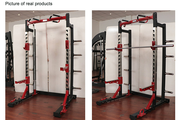 Body Fit Commercial Power Cage Adjustable Squat Rack With Pull Up Bar