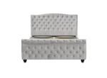 Full Size Upholstered Headboard Platform Bed Frame Light Gray OEM ODM