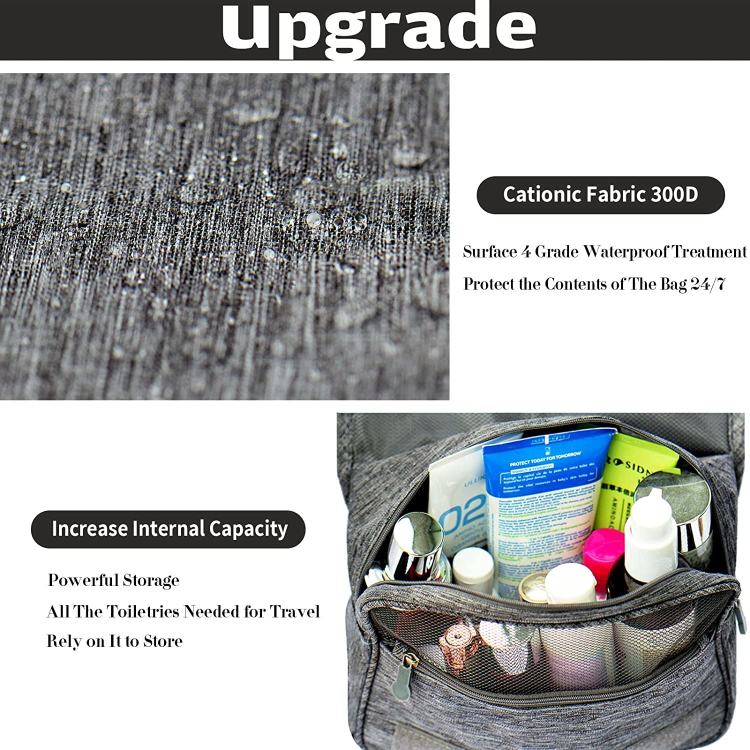 Portable travel bag toiletry bags for men and women
