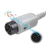 5 Lead Snap ECG Cable Round 12P TPU Compatible Dawei Monitors